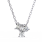 Mixed Cut Diamond Cluster Pendant Necklace