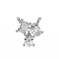 Mixed Cut Diamond Cluster Pendant Necklace