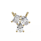 Mixed Cut Diamond Cluster Pendant Necklace