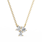 Mixed Cut Diamond Cluster Pendant Necklace
