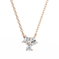 Mixed Cut Diamond Cluster Pendant Necklace