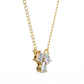 Mixed Cut Diamond Cluster Pendant Necklace
