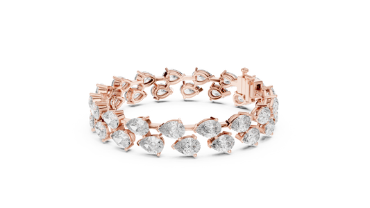 Pear Shaped Diamond Tennis Bracelet
