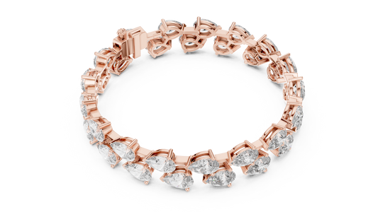 Pear Shaped Diamond Tennis Bracelet