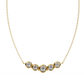 Five Stone Curved Bar Necklace | Bezel Set Diamond Necklace