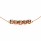 Five Stone Curved Bar Necklace | Bezel Set Diamond Necklace