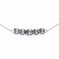 Five Stone Curved Bar Necklace | Bezel Set Diamond Necklace