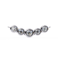 Five Stone Curved Bar Necklace | Bezel Set Diamond Necklace