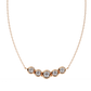 Five Stone Curved Bar Necklace | Bezel Set Diamond Necklace