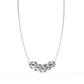 Five Stone Curved Bar Necklace | Bezel Set Diamond Necklace