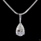 White Gold Pear Diamond Pendant