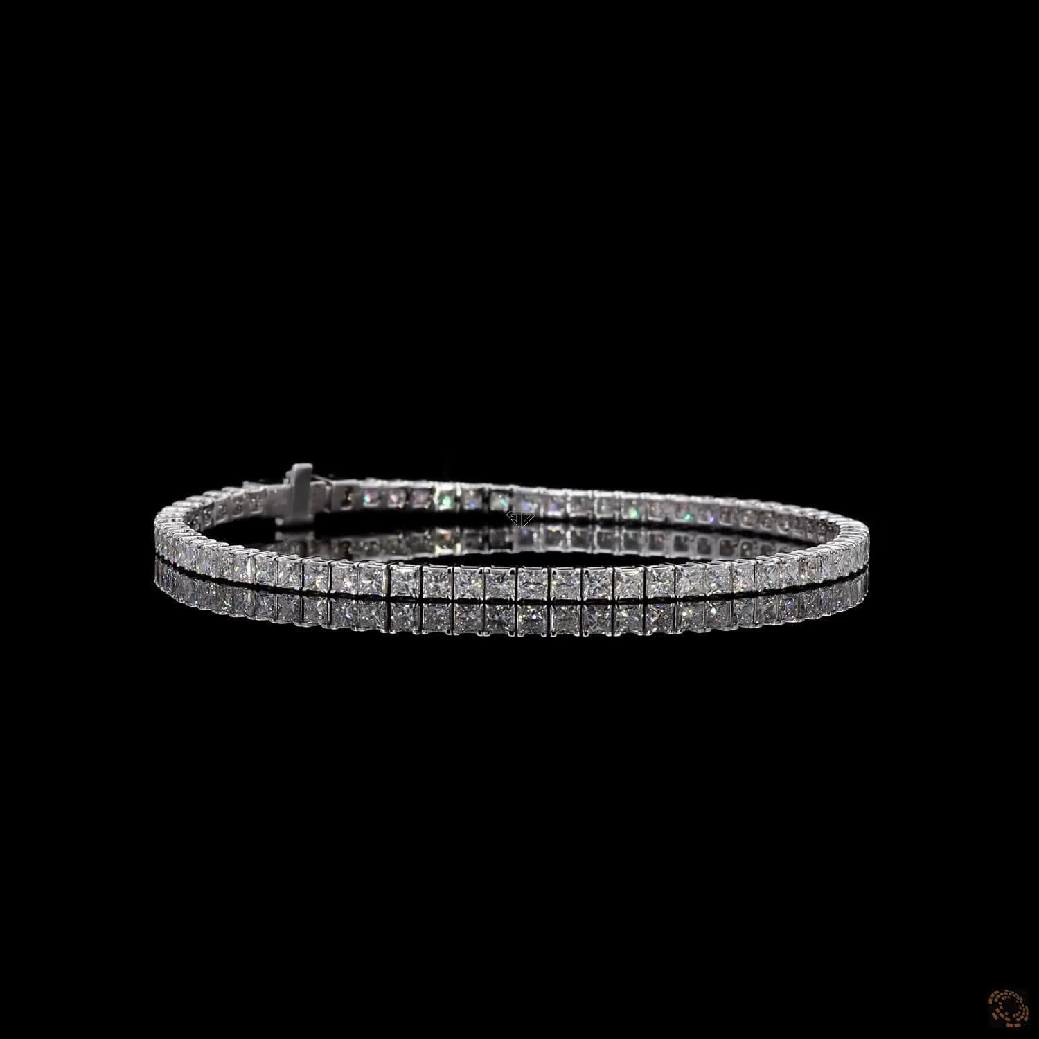 White Gold Princess Diamond Bracelet