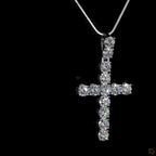 White Gold Round Diamond Pendant