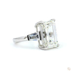 White Gold Emerald Cut Diamond Ring