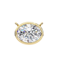 Sideways Oval Bezel Set Pendent