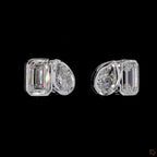 White Gold Pear & Emerald Diamond Earrings