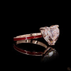 Rose Gold Heart Diamond Ring