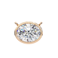 Sideways Oval Bezel Set Pendent