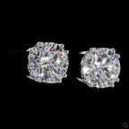 White Gold Round Diamond Stud Earrings