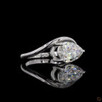 White Gold Pear Diamond Ring