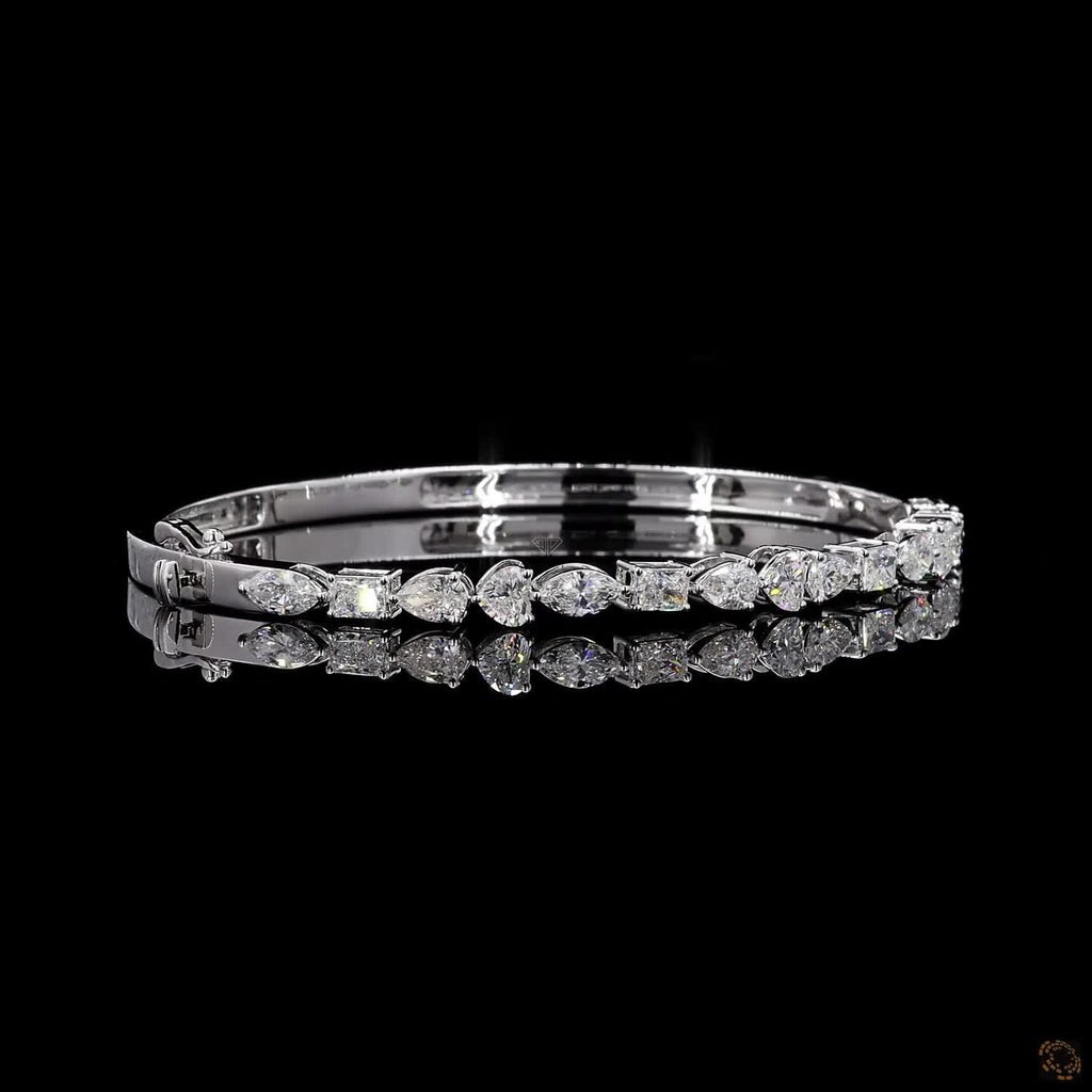 White Gold Multi-Shape Diamond Bracelet