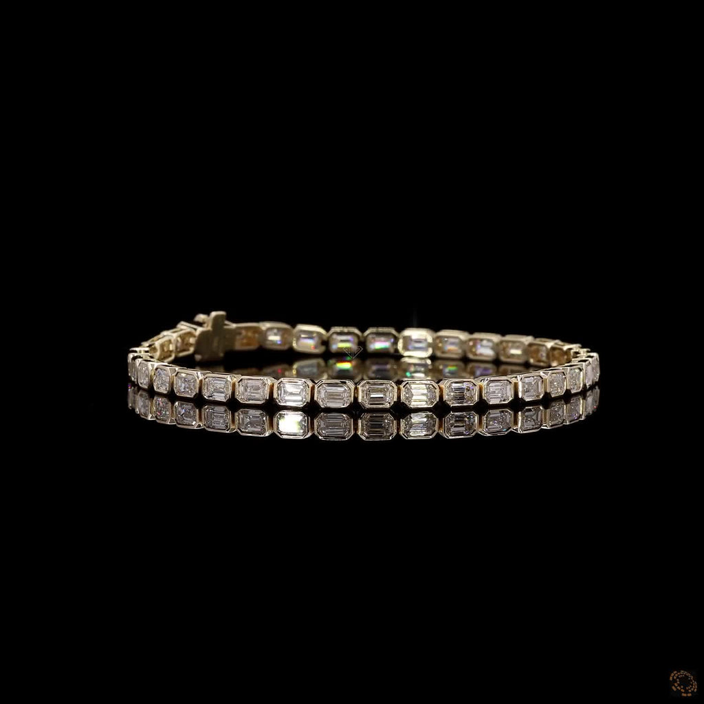 Yellow Gold Emerald Diamond Bracelet