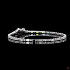 White Gold Baguette & Round Diamond Bracelet