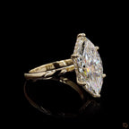 Yellow Gold Marquise Diamond Halo Ring