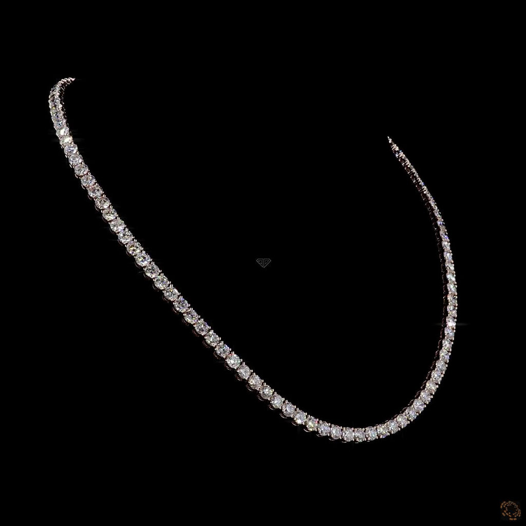 Rose Gold Round Diamond Necklace