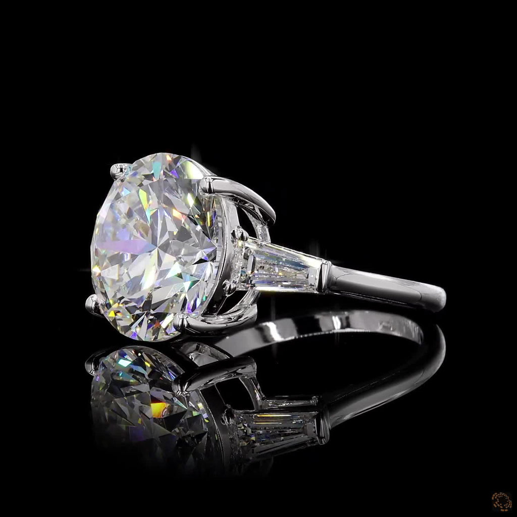 White Gold Round Diamond Three-Stone Ring