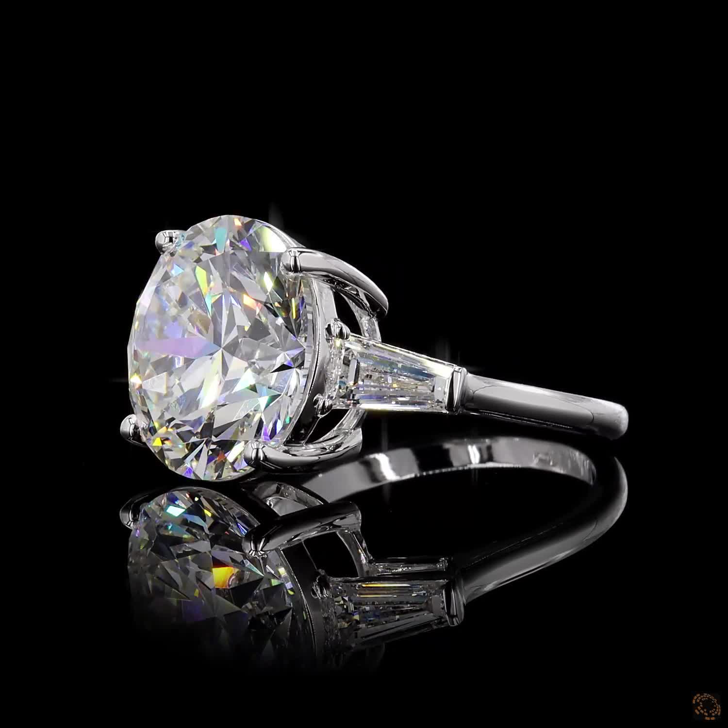 White Gold Round Diamond Three-Stone Ring