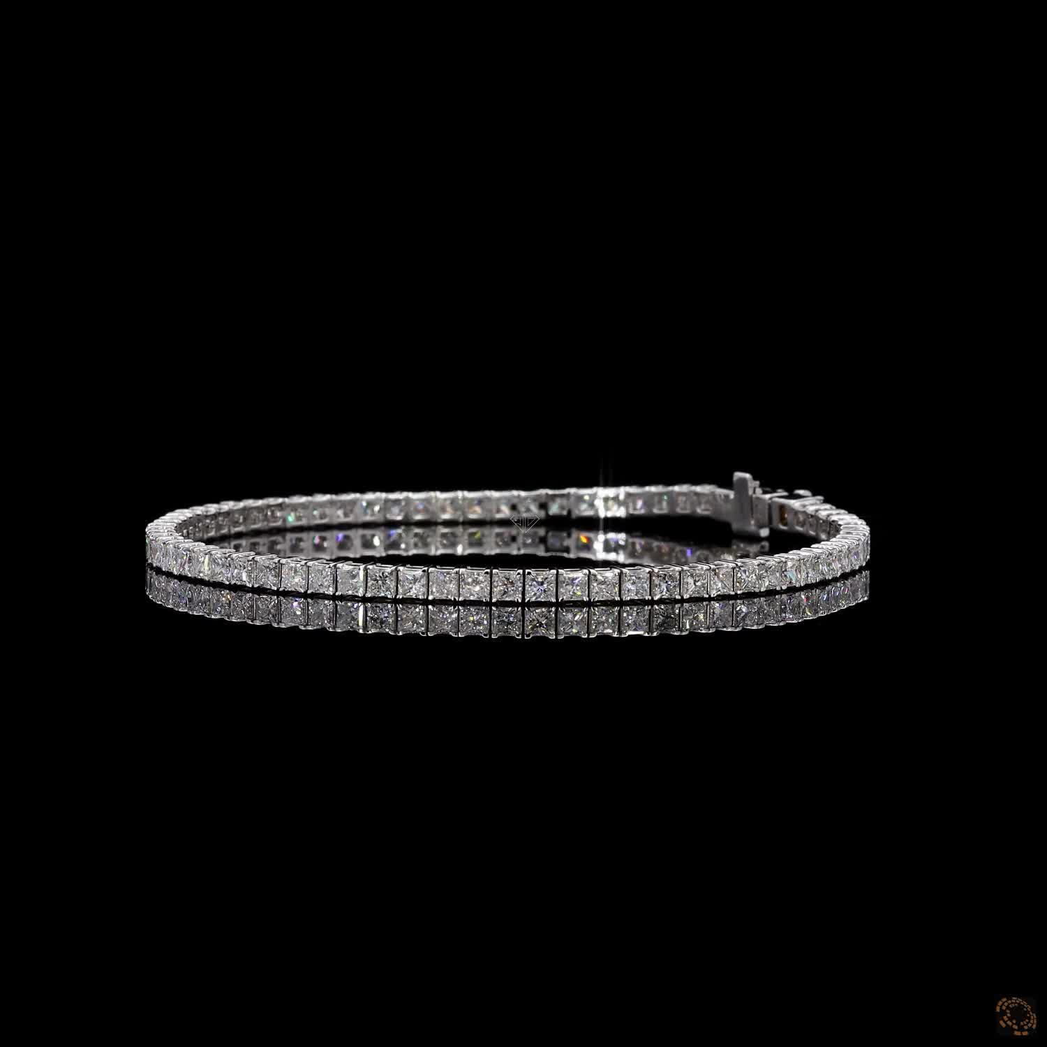 White Gold Princess Diamond Bracelet