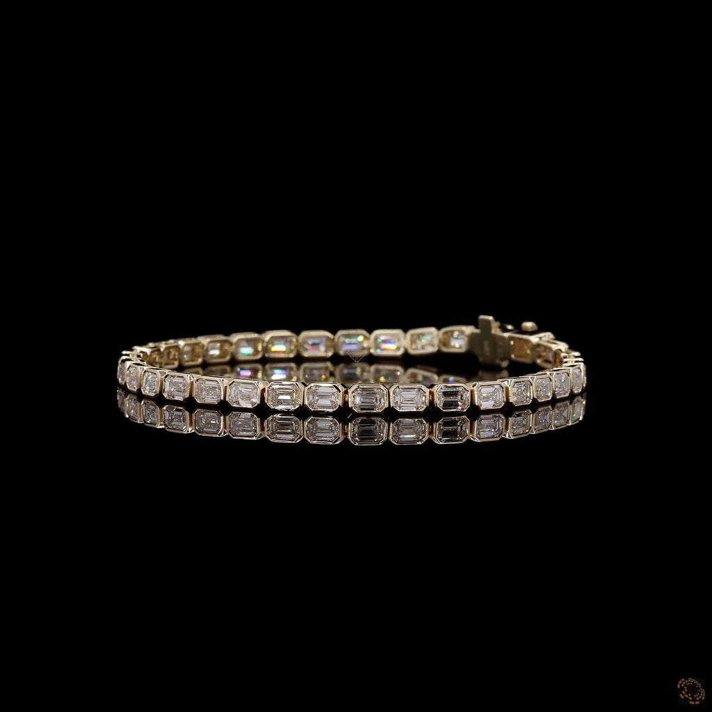 Yellow Gold Emerald Diamond Bracelet