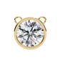 Bezel Set Solitaire Necklace | Floating Round Diamond Pendant