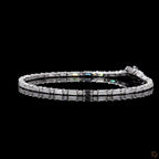 White Gold Baguette & Round Diamond Bracelet