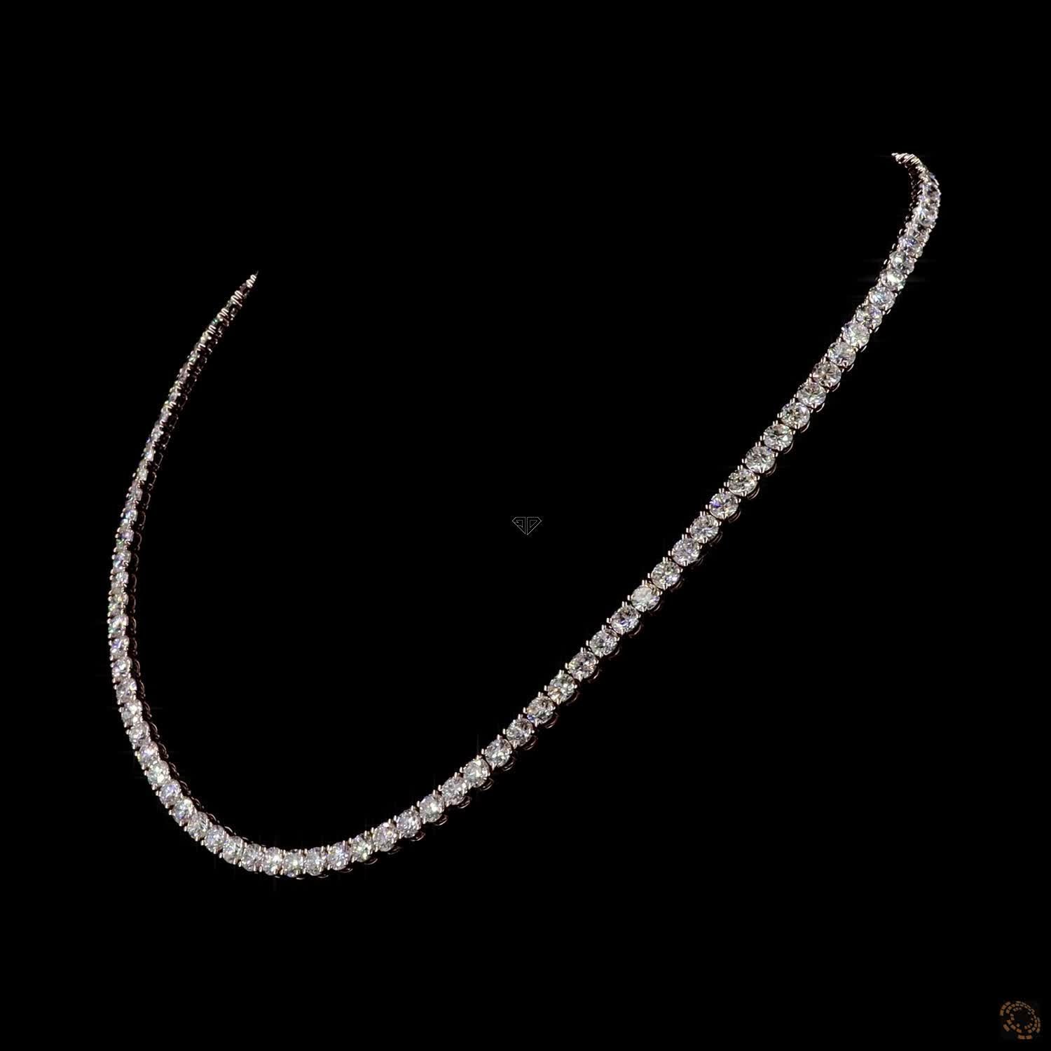 Rose Gold Round Diamond Necklace