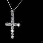 White Gold Round Diamond Pendant