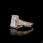 Yellow Gold Cushion Diamond Ring