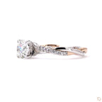 Dual Tone Round Diamond Ring