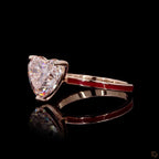 Rose Gold Heart Diamond Ring