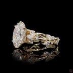 Yellow Gold Oval Diamond Luxury Ring