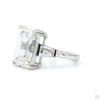 White Gold Emerald Cut Diamond Ring