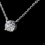 White Gold Round Diamond Pendant