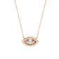 Modern Evil Eye Necklace | Bezel Set Marquise Diamond Pendant