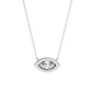 Modern Evil Eye Necklace | Bezel Set Marquise Diamond Pendant