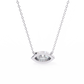 Modern Evil Eye Necklace | Bezel Set Marquise Diamond Pendant