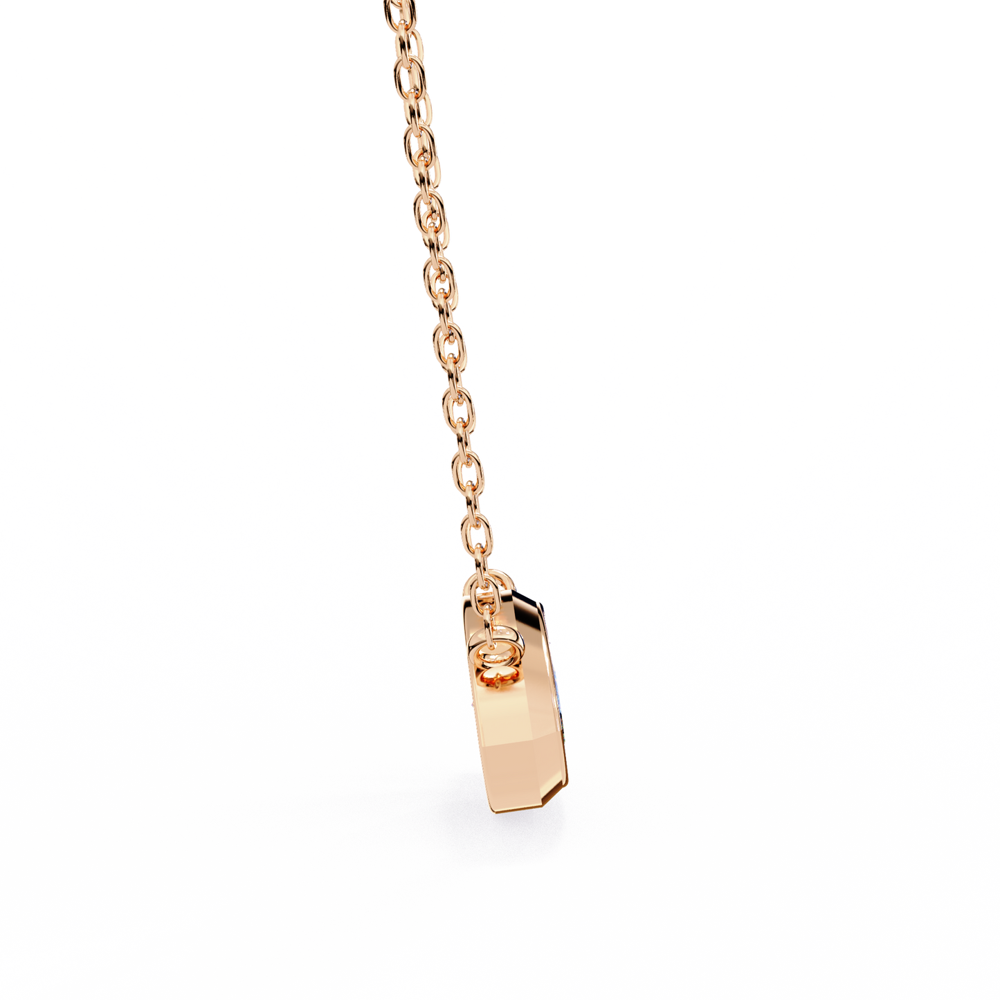 Modern Evil Eye Necklace | Bezel Set Marquise Diamond Pendant