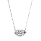 Modern Evil Eye Necklace | Bezel Set Marquise Diamond Pendant