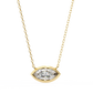 Modern Evil Eye Necklace | Bezel Set Marquise Diamond Pendant