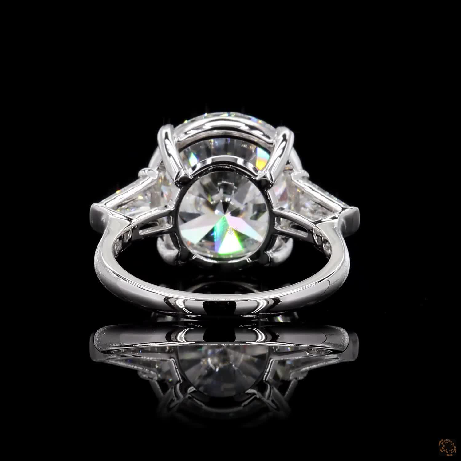 White Gold Round Diamond Three-Stone Ring